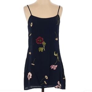 Reformation Navy Floral Mini Dress